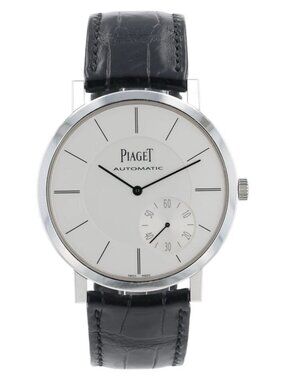 Piaget Altiplano White Dial 18k White Gold Automatic Movement Mens Watch